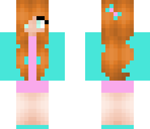 blue and pink girl