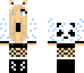 blue black and white panda