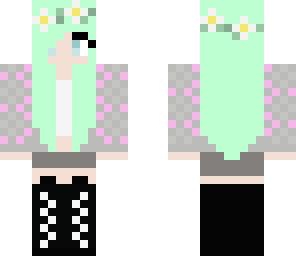 beautiful green haired girl