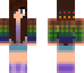 remade version of rainbow sweater girl