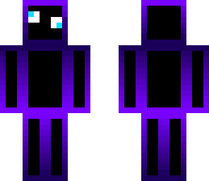 purpel enderman with derpy face
