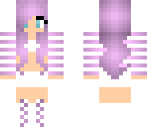 purple haired bikini with jacket