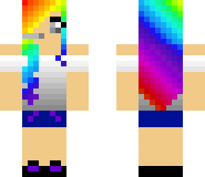 rainbow girl summer skin