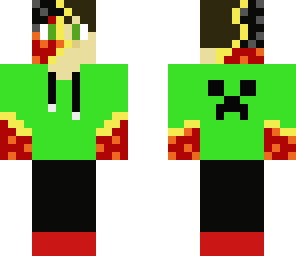 fire haf boy in green shirt