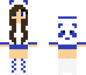 blue panda girl