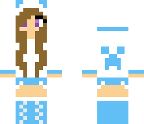 light blue creeper girl