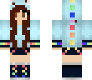 rainbow dino brunette