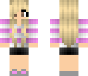 pink and white stripes without bow