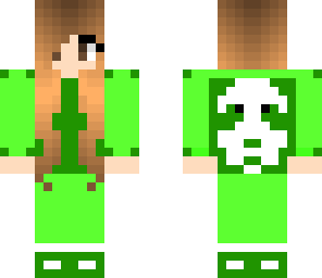 green panda girl