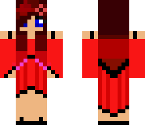 red and black girl