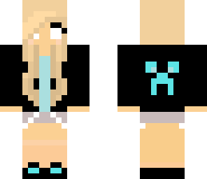 light blue herobrine girl