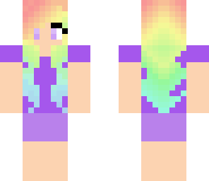 rainbow and purple girl