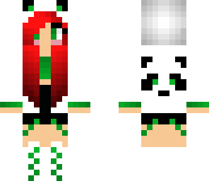 green panda girl
