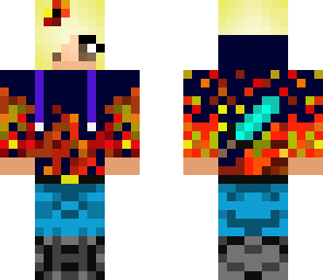 fire and diamond sword girl