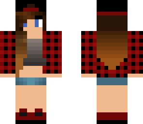 red and black dark ombre girl