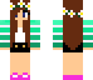 flower crown girl with burnett hair