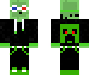 cool slime in hoodie with 3d glasses