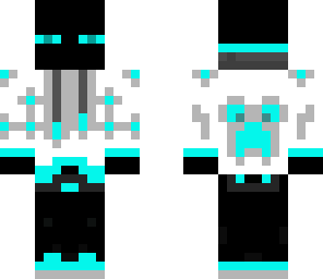 blue neon enderman