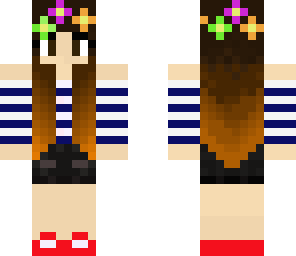 skater girl with flower crown ii