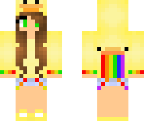 rainbow duck girl