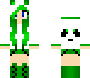 green panda girl