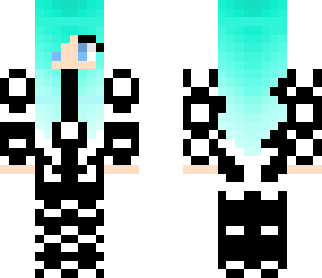white and cyan warrior