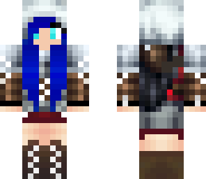blue assassin girl with the hood