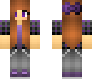 purple plaid girl