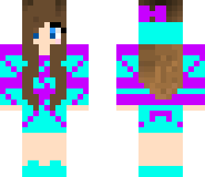purple and blue girl
