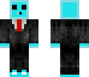 blue slime in suit
