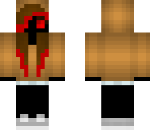 red and brown haired hoodie female