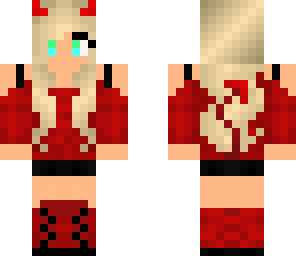 devil with green-ish blue eyes