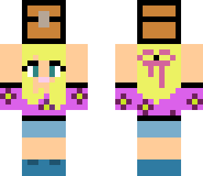 tiny girl carrying chest