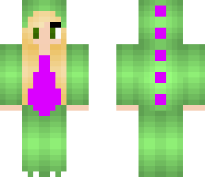 green and purple dino