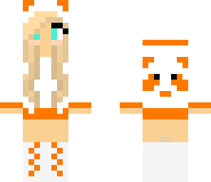 orange cute panda girl