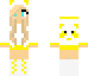 yellow cute panda girl