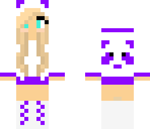 purple cute panda girl