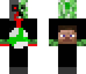 cyborg creeper  with a yohsi egg shirt
