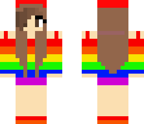 rainbow girl with brown hair