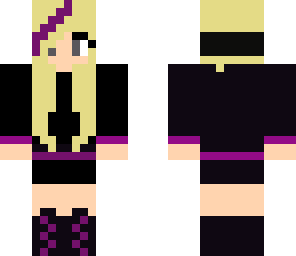 purple and black girl