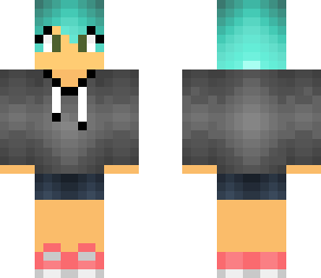 teal pixie cut girl