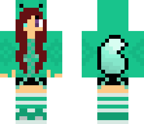 teal hoodie girl