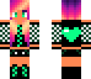green heart girl