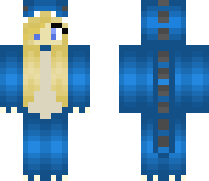 blue dino girl