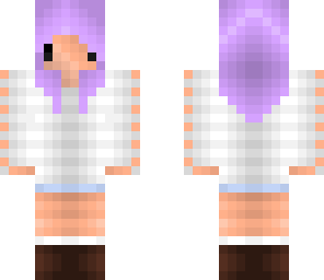 skin with purple hair