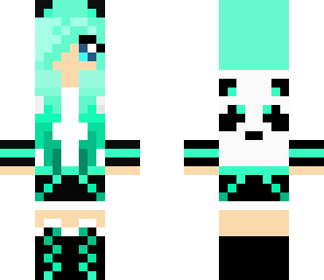 blue panda girl