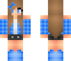 blue plaid girl