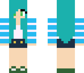 cute blue hair girl