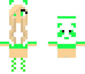 green panda girl