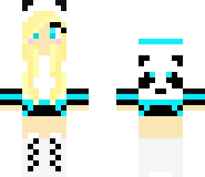 blue panda girl